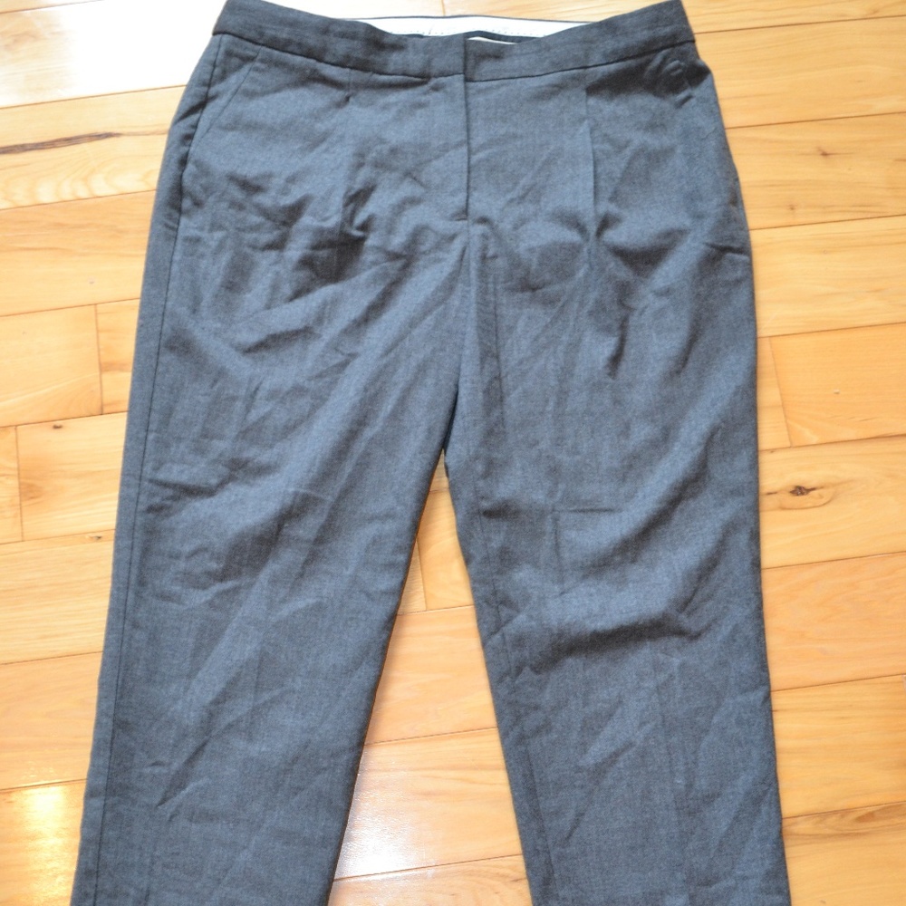Talbots Italian flannel dress pants gray 10 wool